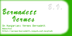 bernadett vermes business card